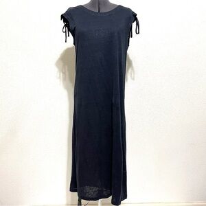 knee length dresses for ladies Sara Linen Midi Dress